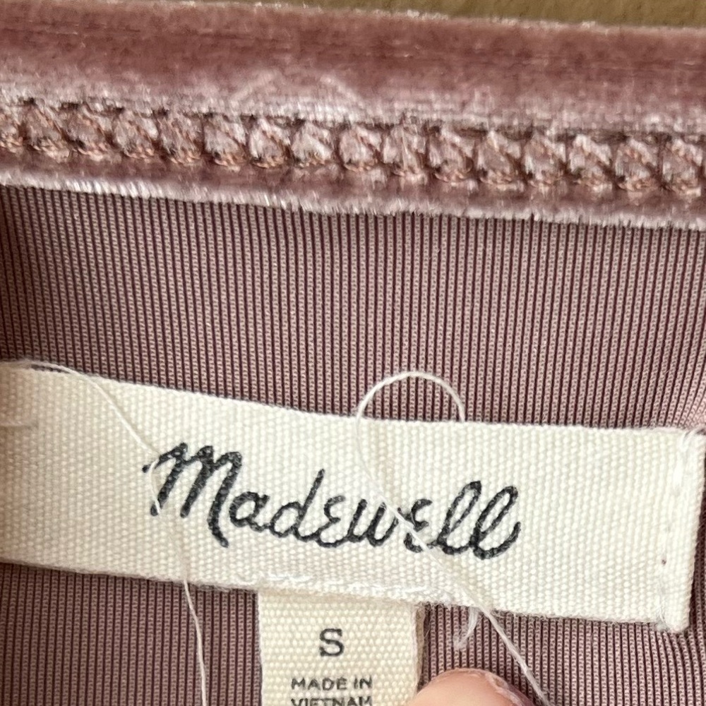 Madewell Velvet Ballet Wrap Top Warm Ash Size Small Feminine - Picture 7 of 12